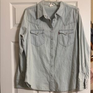 Levi's Light Blue Denim Western Shirt